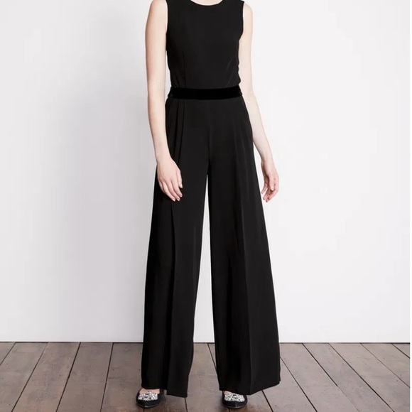 *NEW* BODEN Theodora Velvet Trim Jumper in Black — 6 — Lux Velvet Bow Tie Neck - Picture 2 of 7